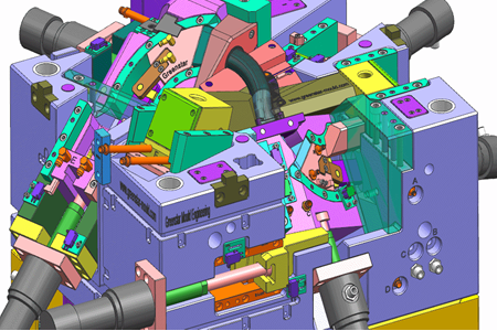 Трёхмерная CAD-модель конструкции пресс-формы